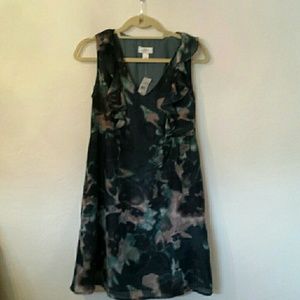 Ann Taylor LOFT floral watercolor print dress